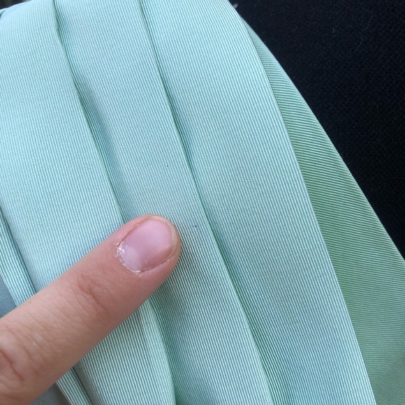 Alexia María Blair Bow Silk Mini Dress Mint Size 10 One Shoulder Formal Special - Picture 6 of 14